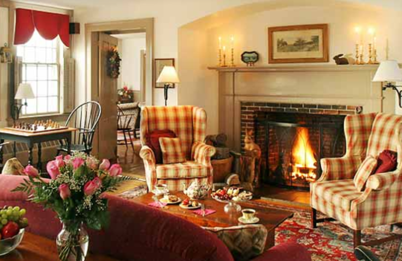 Fire place view at Rabbit Hill Inn.
