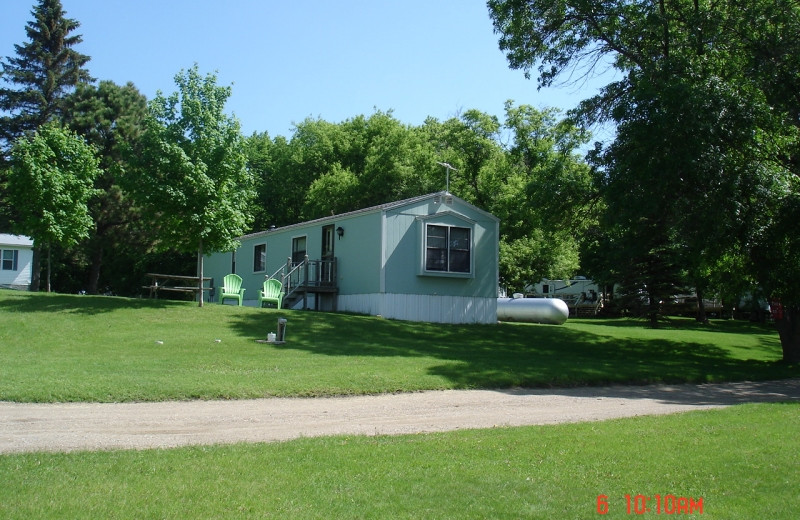 Cabin exterior at South Turtle Lake Resort.