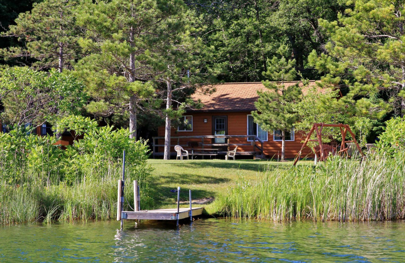 Cabin exterior at Pine Terrace Resort.