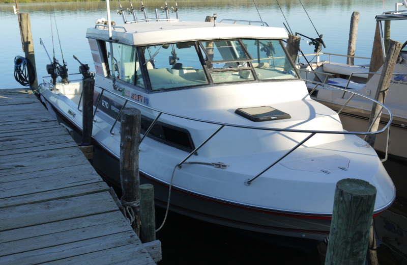 Fishing boats at River Bend Resort.