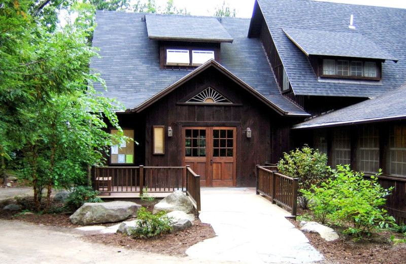 Cabin exterior at Rockywold-Deephaven Camps.