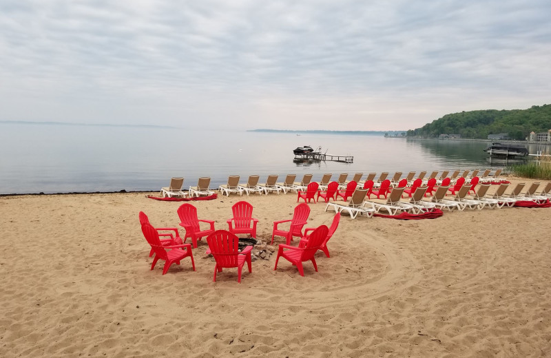 Beach at The Cherry Tree Inn & Suites.