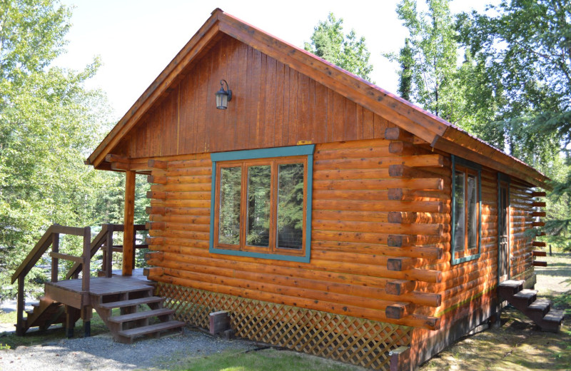 Cabin exterior at St. Theresa's Lakeside Resort.