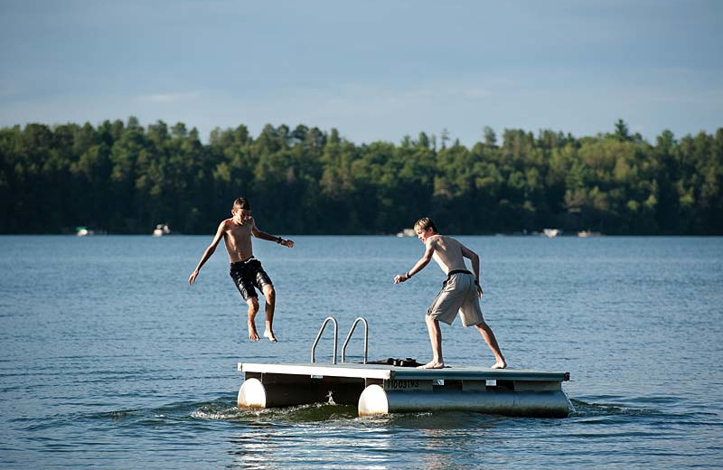 Swim dock at Eagles Nest Resort.