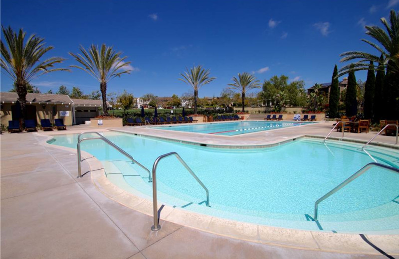 Rental outdoor pool at Vacation Rentals by McLain Properties.