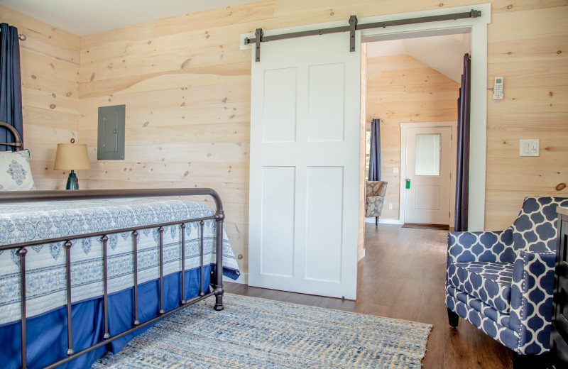 Cottage bedroom at Linekin Bay Resort.