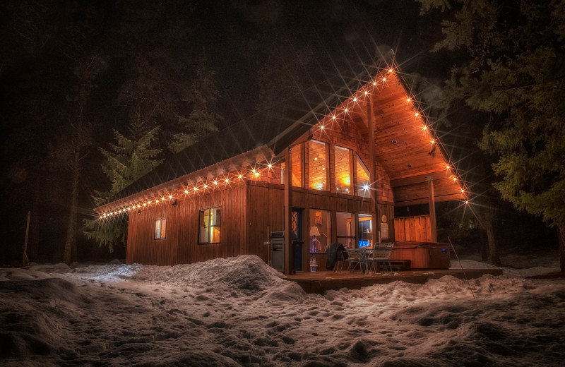 Cabin exterior at Natapoc Lodging.