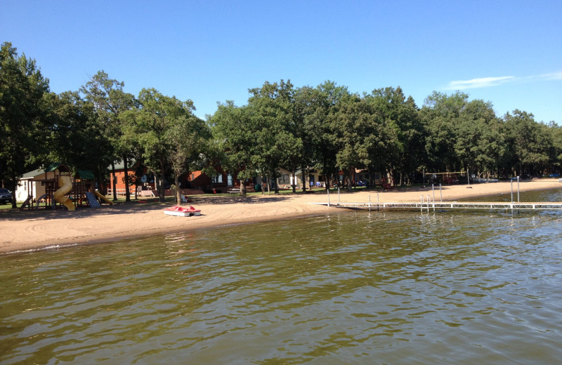 Exterior view of Whispering Pines Resort.