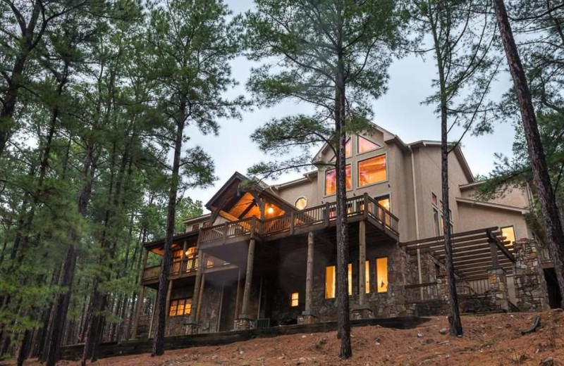 Cabin exterior at Lake Mountain Cabins.