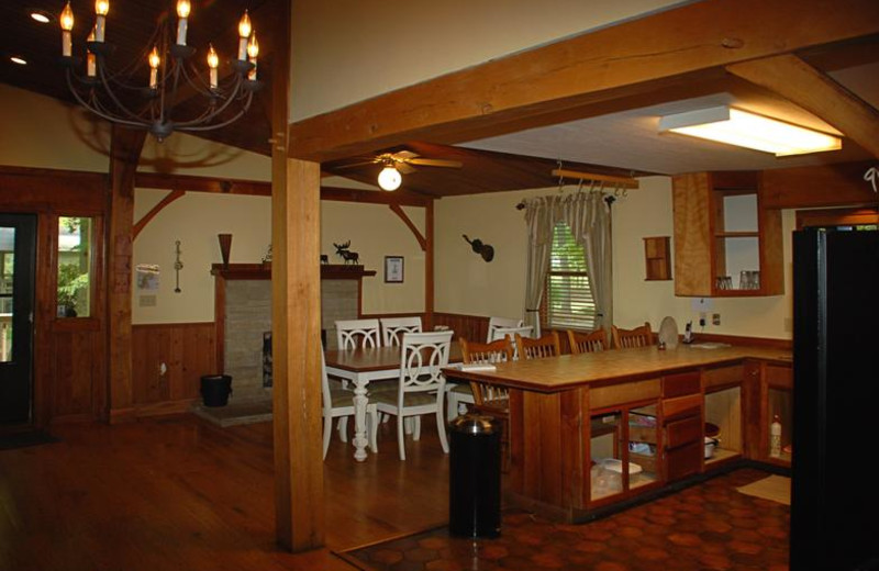 Cottage living room at Greenbrier River Retreat.