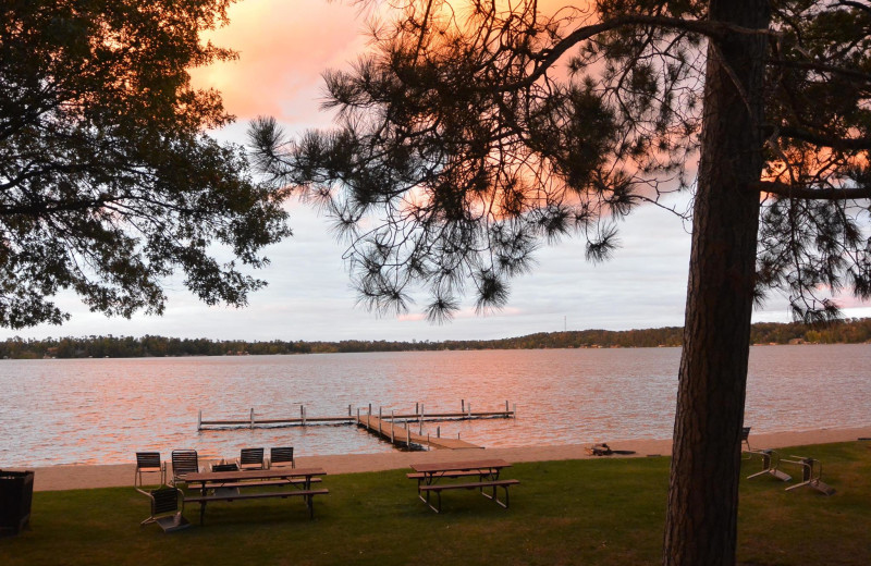 Sunset at Cragun's Resort and Hotel on Gull Lake.