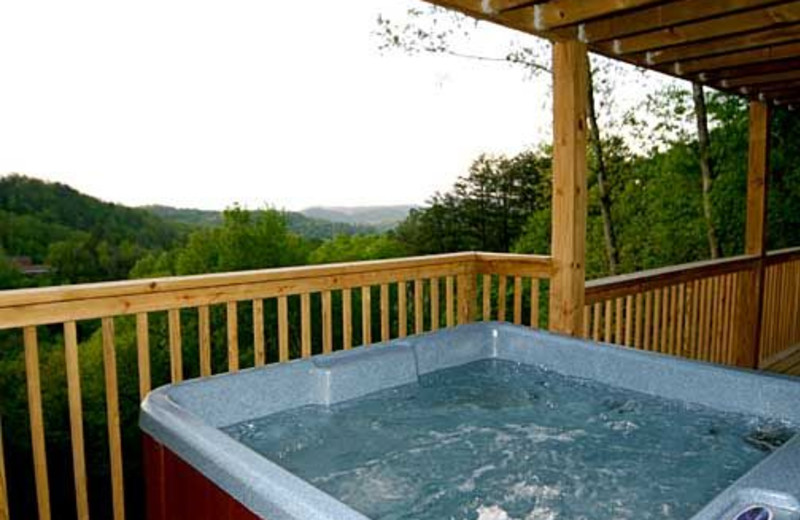 Hot Tub at Baskins Creek Cabin Rentals 