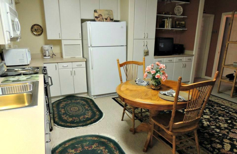 Carriage House suite kitchenette at Magnolia Inn Bed & Breakfast.