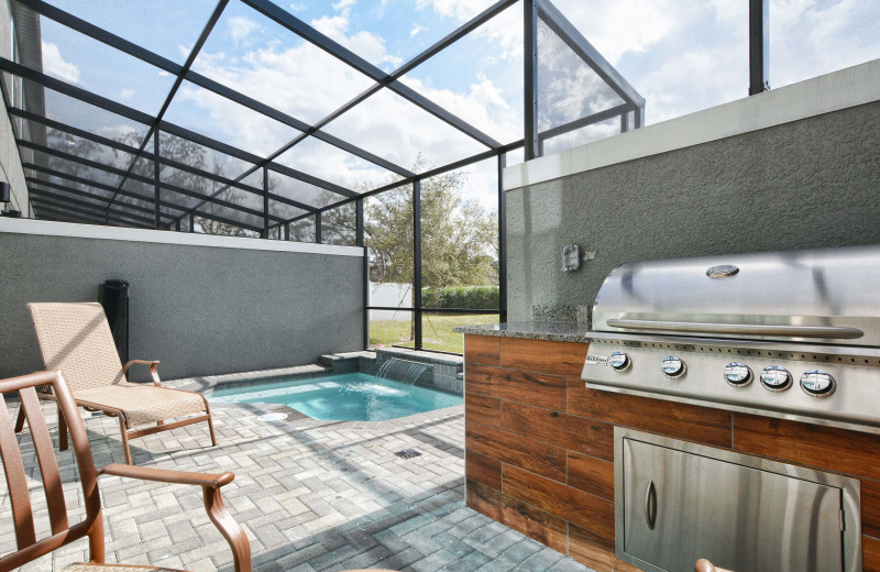 Rental hot tub at Vacation Pool Homes.