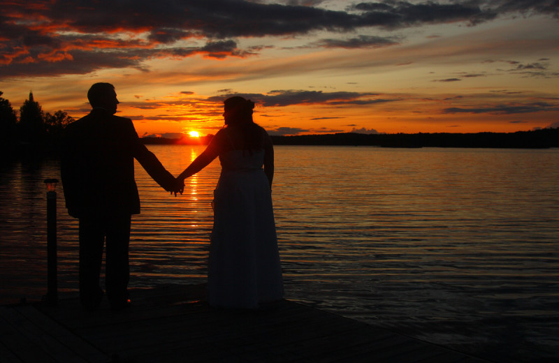 Wedding couple at Grand Ely Lodge.