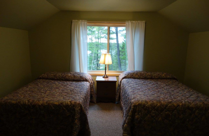 Lodge bedroom at Buckhorn Resort.