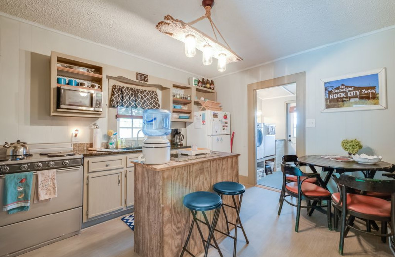 Rental kitchen at Chattanooga Vacation Rentals.