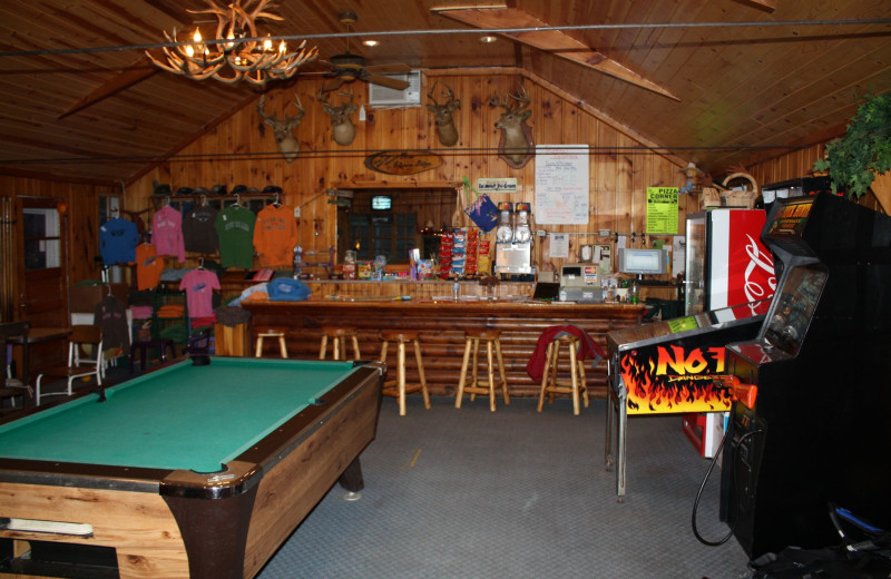 Rec room at The Lodge on Otter Tail Lake.