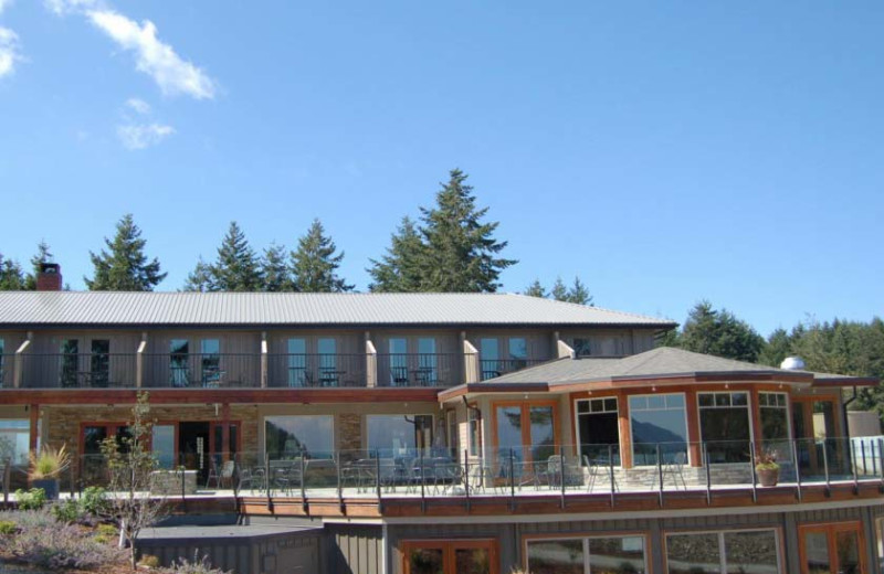 Exterior view of Mayne Island Resort and Spa.