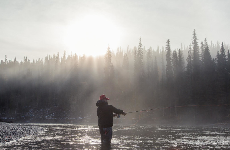 Fishing at Frontier Experience.