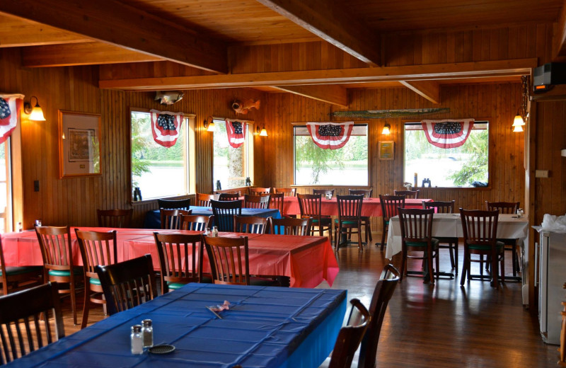 Dining room at The Fireweed Lodge.