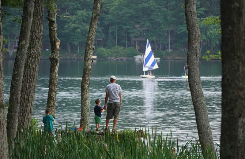 Fishing at Woodloch Resort.
