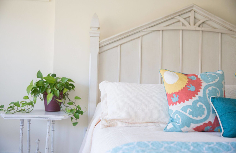 Guest room at The Red Clover Inn & Restaurant.