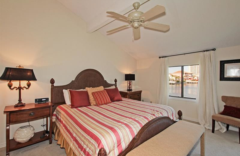 Condo bedroom at Shoreline Towers.