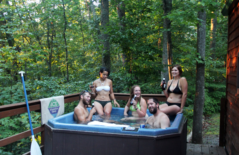 Hot tub at ACE Adventure Resort.