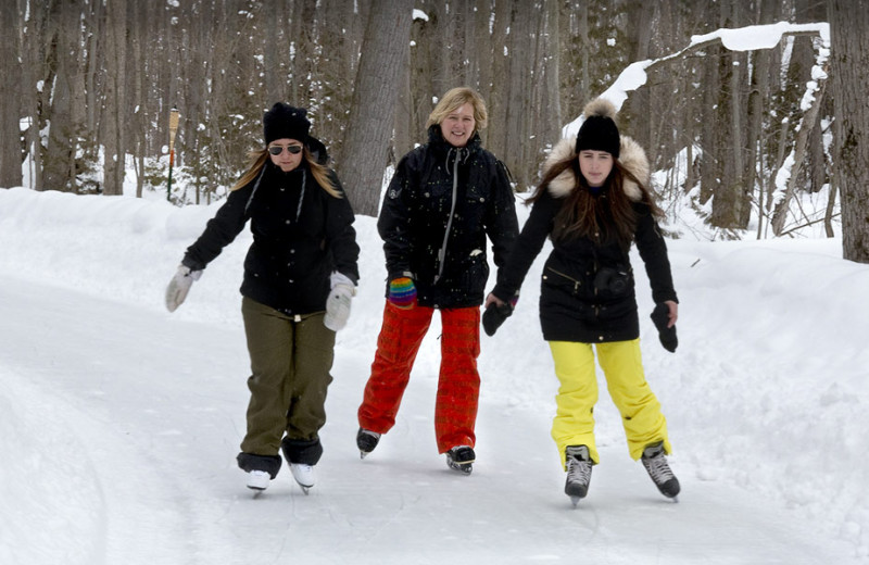 Ice skating at Fern Resort.