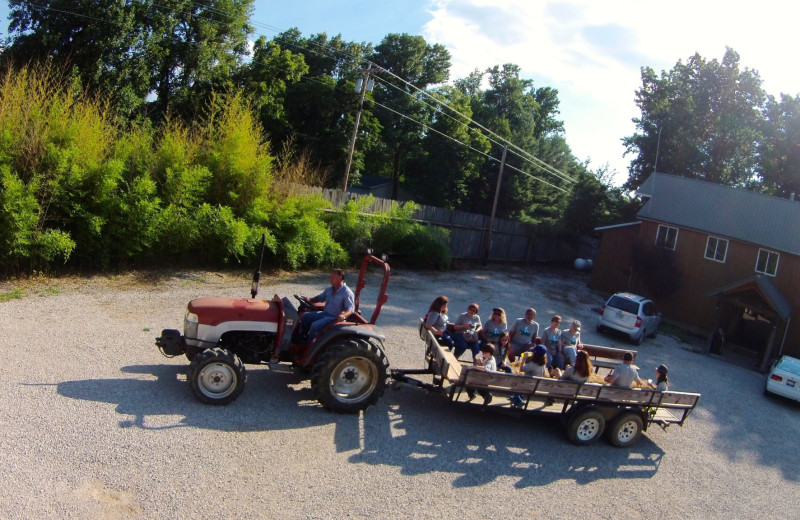 Tractor ride at Elk Ridge Ranch.