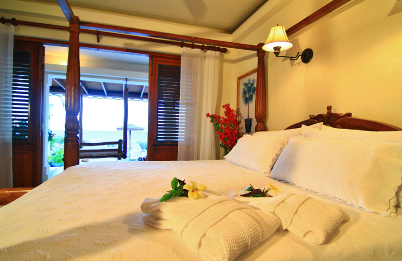 Villa bedroom at Three Dolphins.
