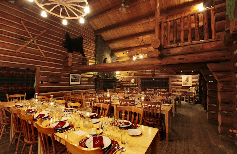 Lodge dining area at Red Horse Mountain Ranch.