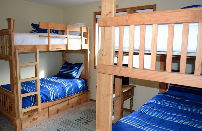 Vacation rental bedroom at Oregon Beach Vacations.