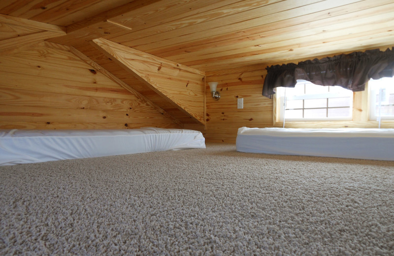 Cabin loft at Jellystone Park at Lake Monroe.