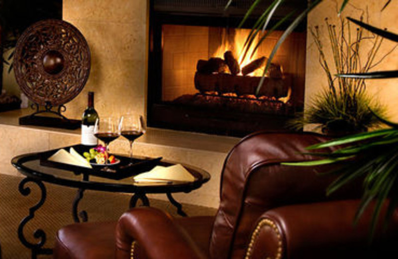 Presidential Suite Fireplace at Rancho Las Palmas Resort