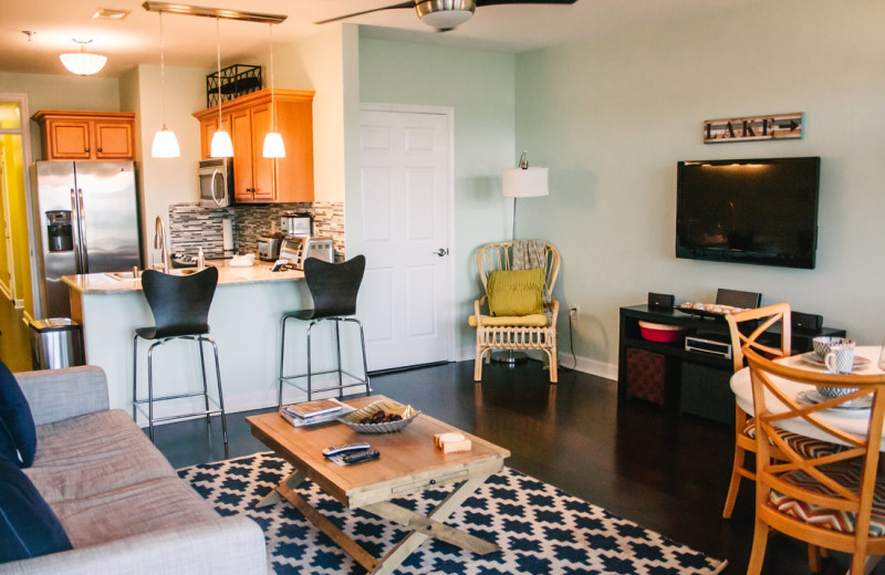 Guest room at Mariners Landing.