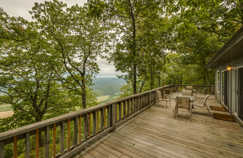 Rental deck at Chattanooga Vacation Rentals.