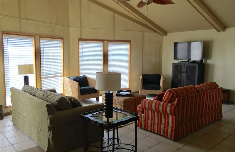 Rental living room at Gulf Shores Rentals.