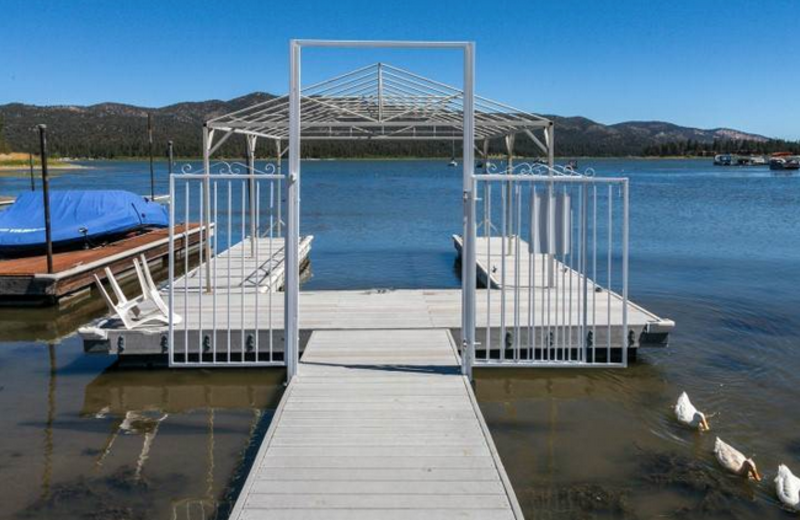 Rental dock at Big Bear Cool Cabins.