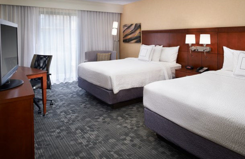 Guest room at Courtyard by Marriott Detroit Warren.