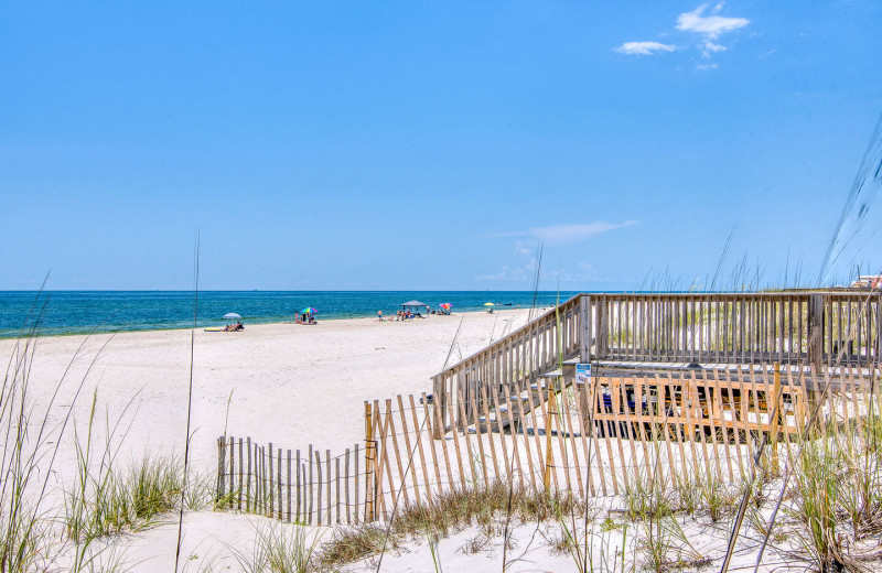 Beach view at Sunset Properties.