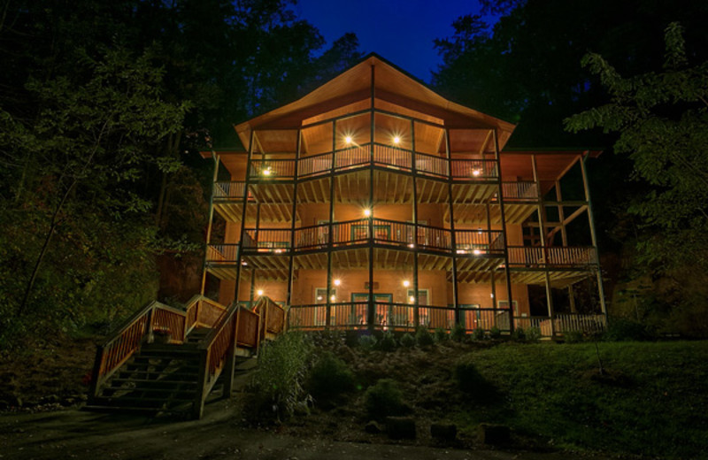 Cabin exterior at Timber Tops Luxury Cabin Rentals.