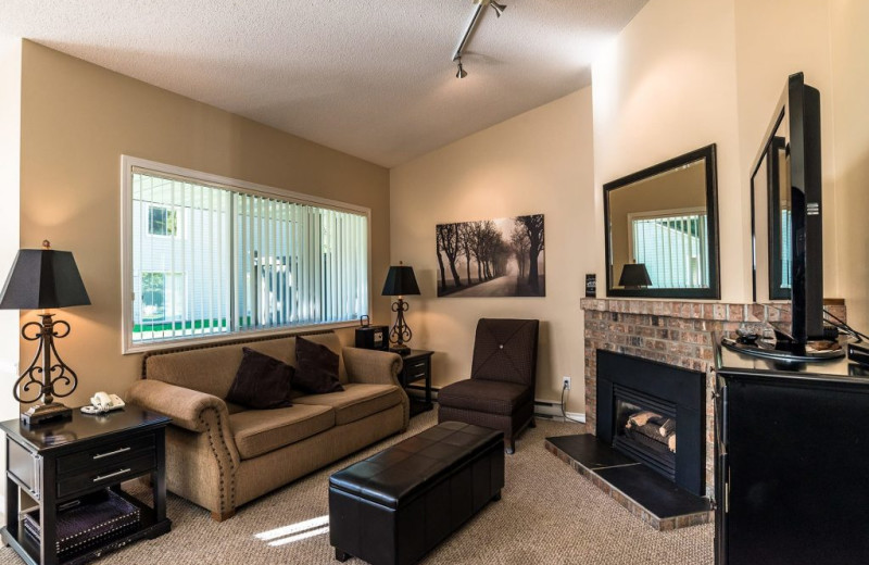 Guest living room at Ocean Trails Resort.