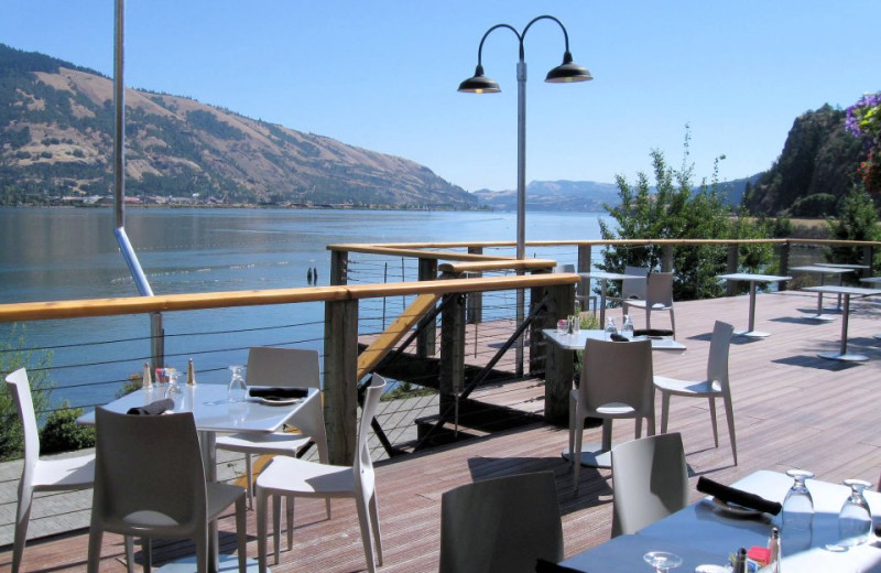 Patio View at  Hood River Inn 