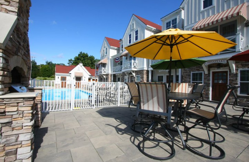Patio and pool at The Beach House.