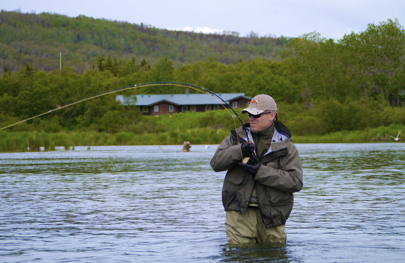 Fishing at Alaska Rainbow Lodge.