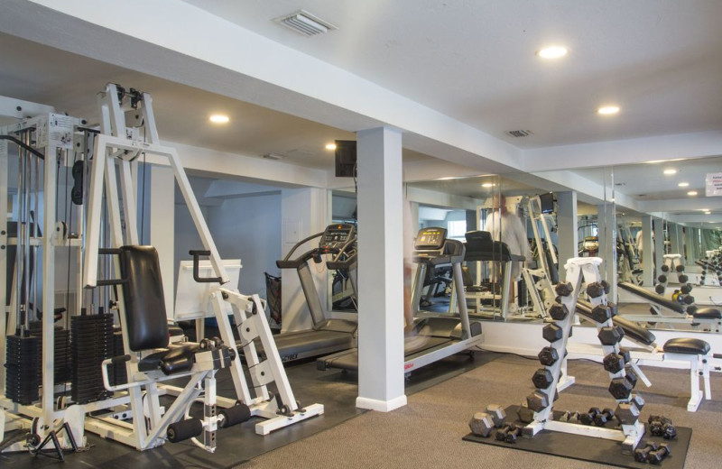 Fitness center at Palm Island Resort.