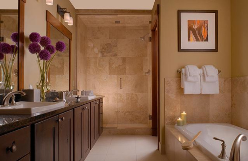 Guest bathroom at One Ski Hill Place.