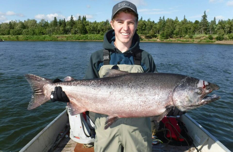 Fishing at Nushagak River Adventure Lodge.